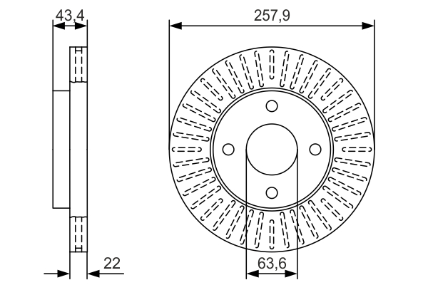 BOSCH 0 986 479 T66 Brake Disc