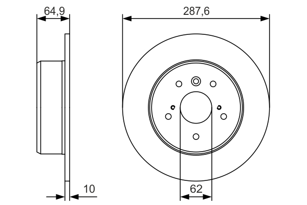 BOSCH 0 986 479 T69 Brake Disc