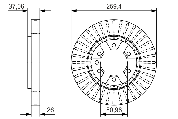 BOSCH 0 986 479 T74 Brake Disc