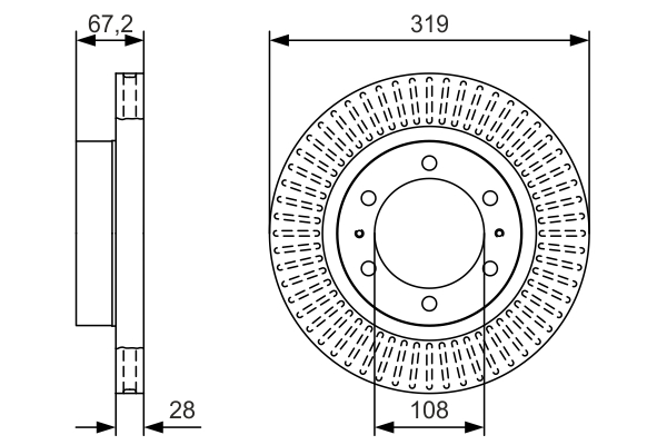 BOSCH 0 986 479 T80 Brake Disc