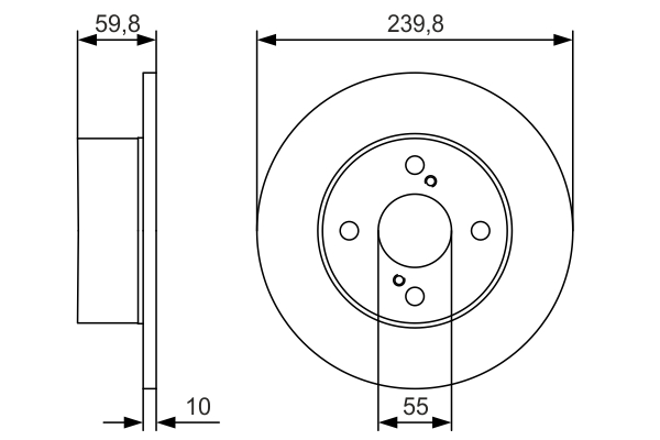 BOSCH 0 986 479 T96 Brake Disc