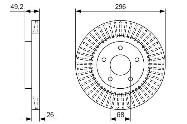 BOSCH 0 986 479 T99 Brake Disc