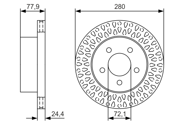 BOSCH 0 986 479 U00 féktárcsa