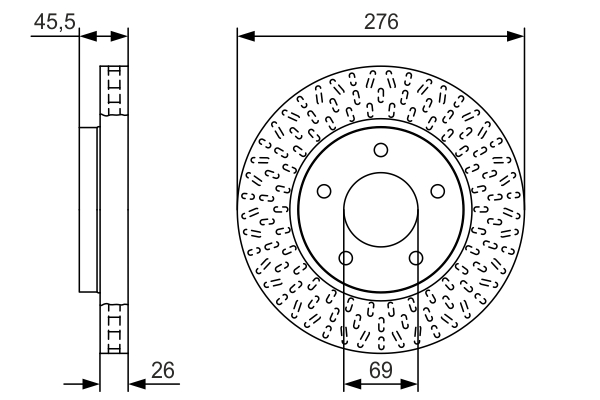 BOSCH 0 986 479 U40 Brake Disc