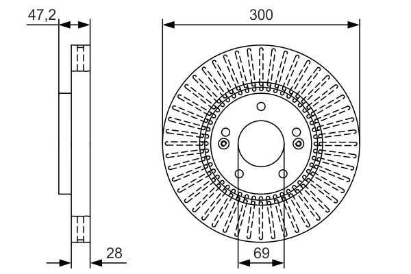 BOSCH 0 986 479 U43 Brake Disc