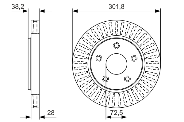 BOSCH 0 986 479 U45 Brake Disc