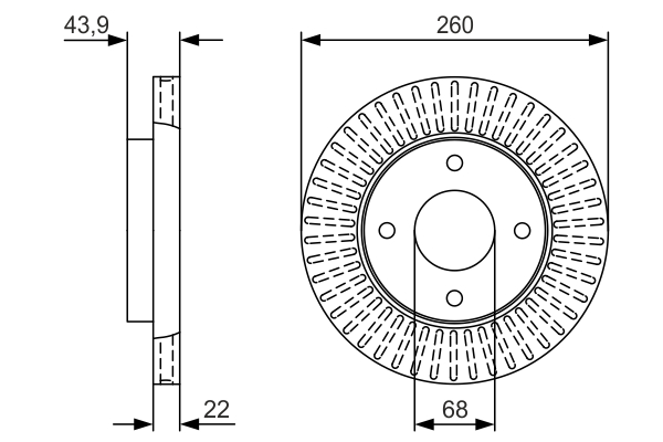 BOSCH 0 986 479 U61 Brake Disc