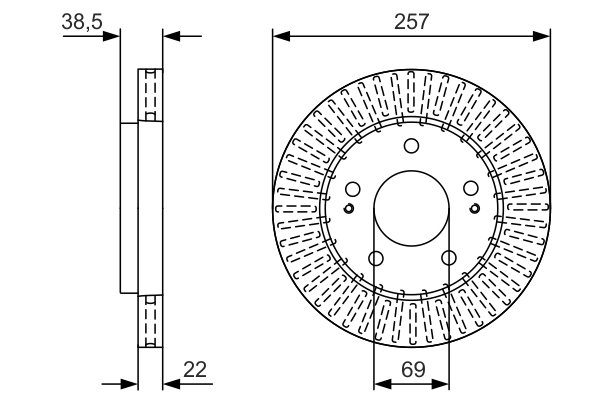 BOSCH 0 986 479 U71 Brake Disc