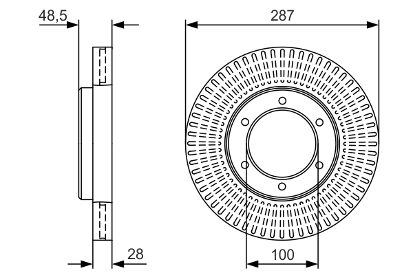 BOSCH 0 986 479 U90 Brake Disc