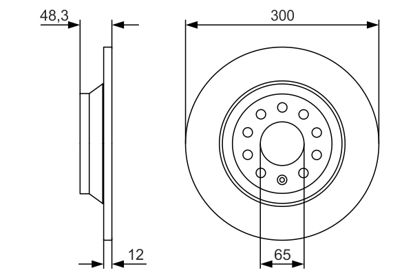 BOSCH 0 986 479 V01 féktárcsa