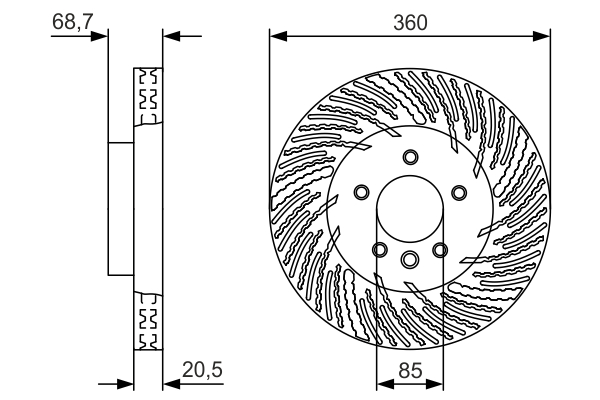 BOSCH 0 986 479 V02 Brake Disc