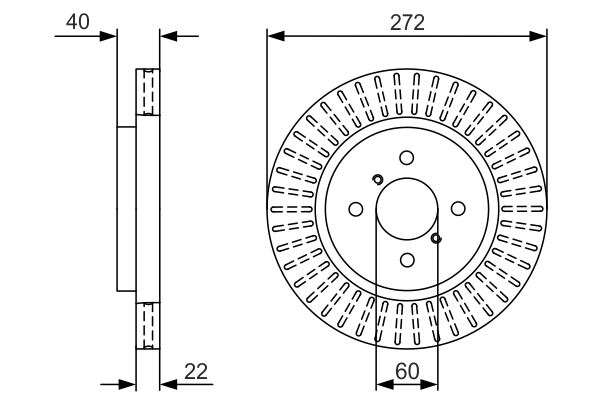 BOSCH 0 986 479 V08 Brake Disc