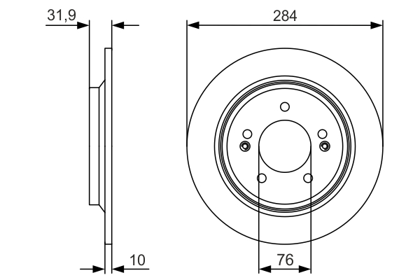 BOSCH 0 986 479 V09 Brake Disc