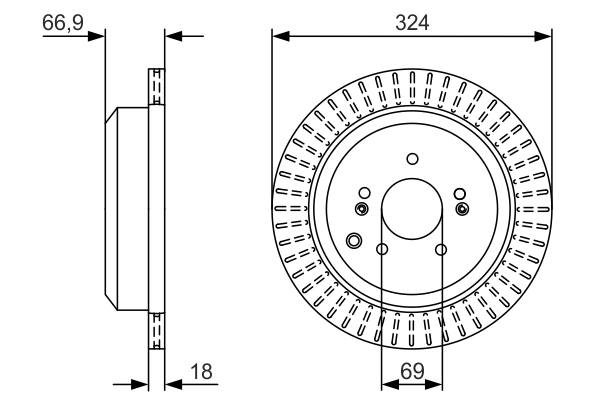 BOSCH 0 986 479 V10 Brake Disc