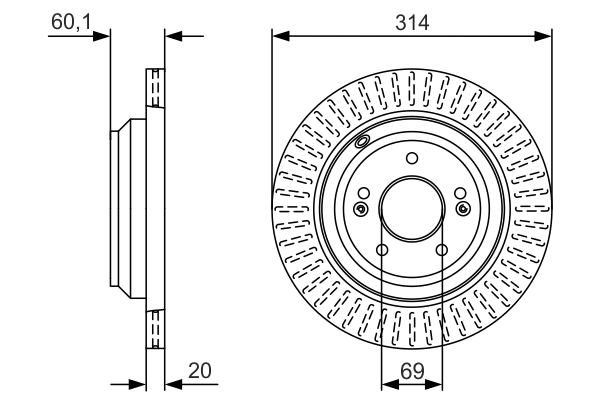 BOSCH 0 986 479 V11 Brake Disc