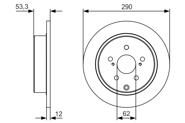 BOSCH 0 986 479 V25 Brake Disc