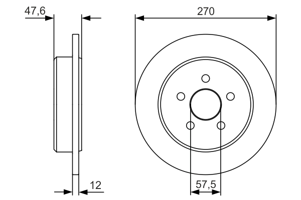 BOSCH 0 986 479 V43 Brake Disc