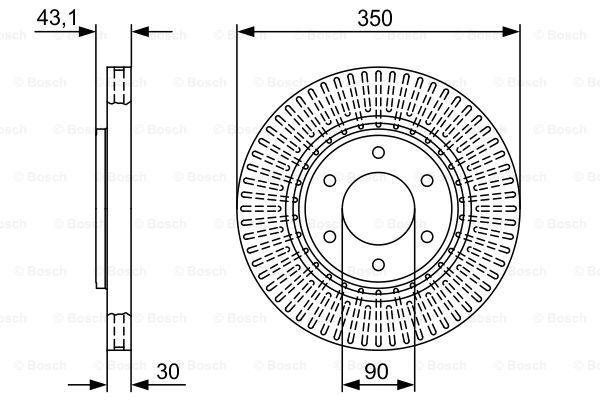 BOSCH 0 986 479 V51 Brake Disc