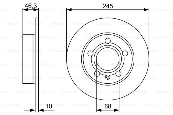 BOSCH 0 986 479 V52 Brake Disc