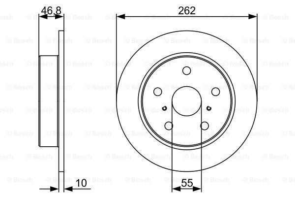 BOSCH 0 986 479 V55 Brake Disc