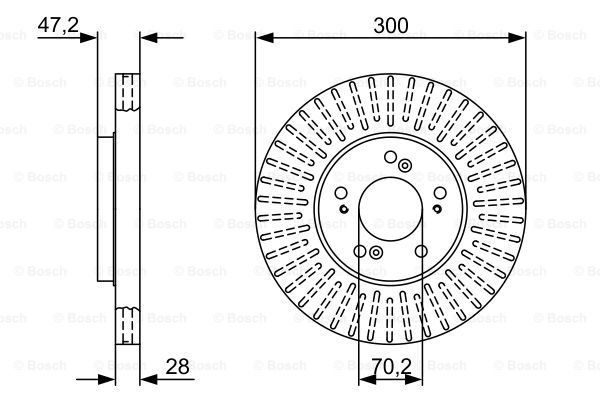 BOSCH 0 986 479 V58 Brake Disc