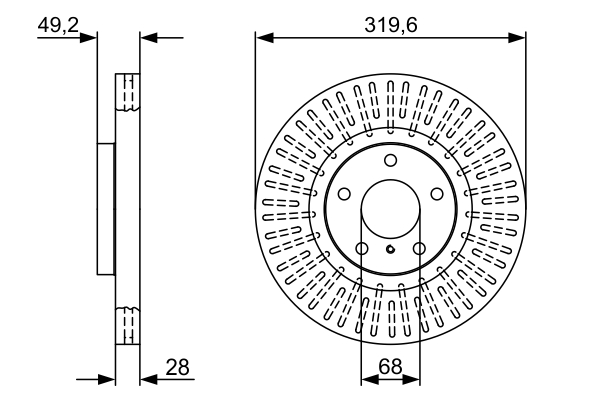 BOSCH 0 986 479 V60 Bremsscheibe