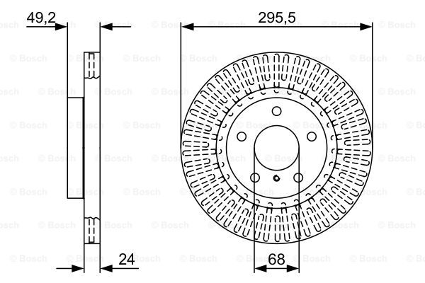 BOSCH 0 986 479 V61 Brake Disc