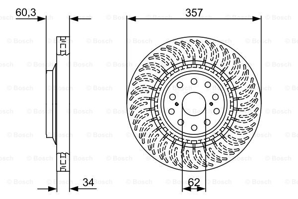 BOSCH 0 986 479 V64 Brake Disc