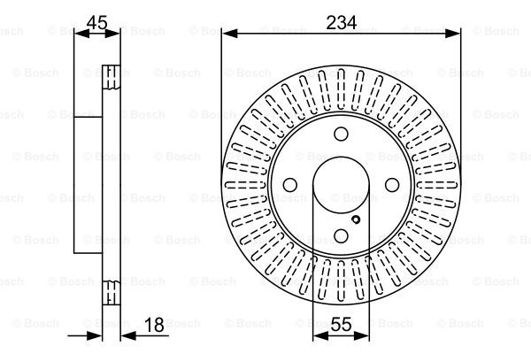 BOSCH 0 986 479 V65 Discofreno-Discofreno-Ricambi Euro