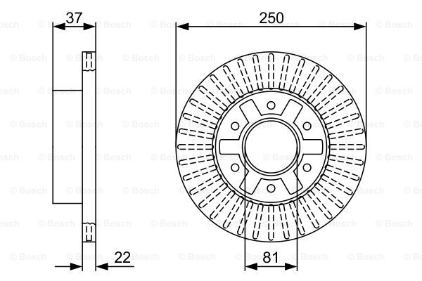 BOSCH 0 986 479 V66 Brake Disc