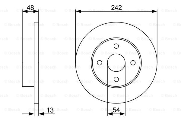 BOSCH 0 986 479 V69 Brake Disc