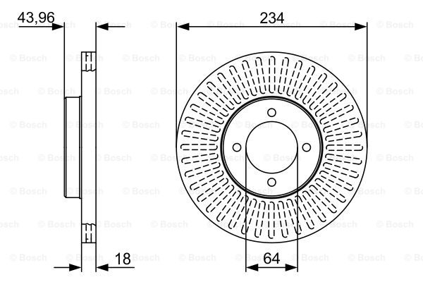 BOSCH 0 986 479 V70 Brake Disc