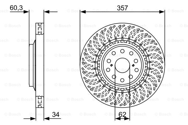 BOSCH 0 986 479 V74 Brake Disc