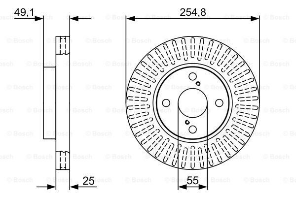 BOSCH 0 986 479 V86 Brake Disc