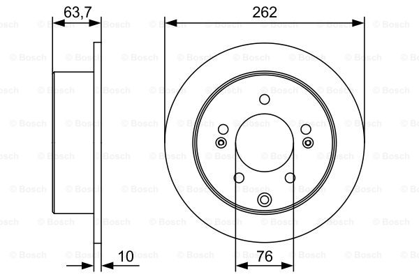 BOSCH 0 986 479 W12 Brake Disc