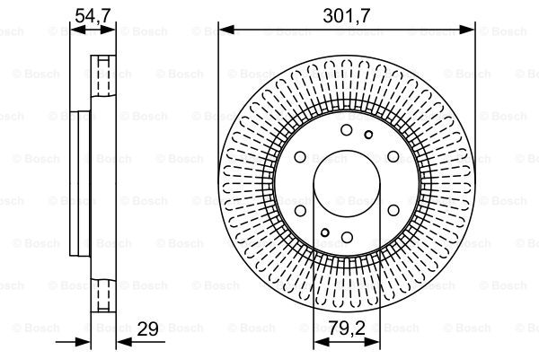 BOSCH 0 986 479 W36 Brake Disc