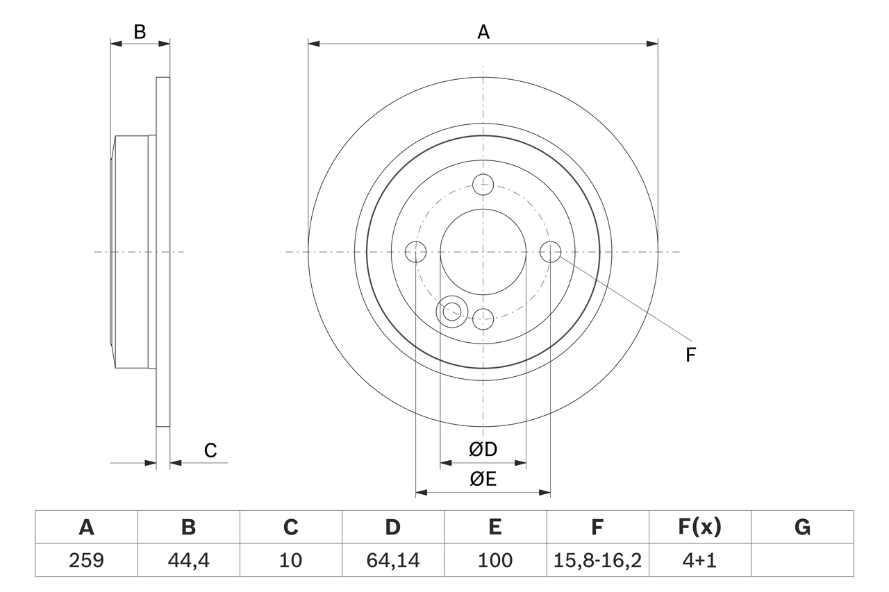 BOSCH 0 986 479 W58 Brake Disc