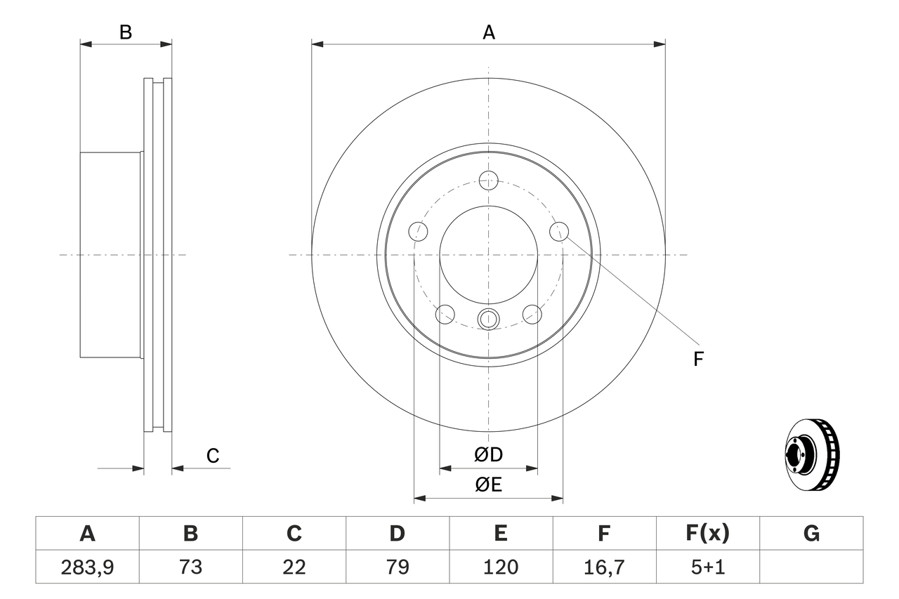 BOSCH 0 986 479 W60 Discofreno