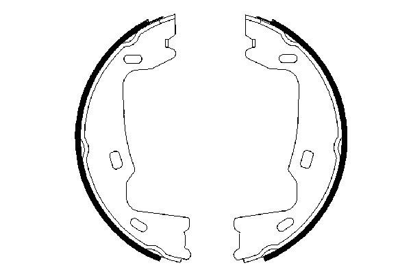 BOSCH 0 986 487 214 Bremsbackensatz, Feststellbremse