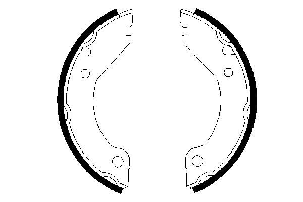 BOSCH 0 986 487 215 Bremsbackensatz, Feststellbremse