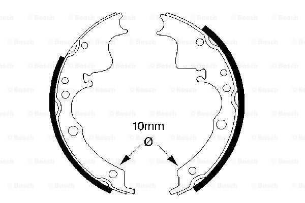 BOSCH 0 986 487 347 Kit ganasce freno-Kit ganasce freno-Ricambi Euro