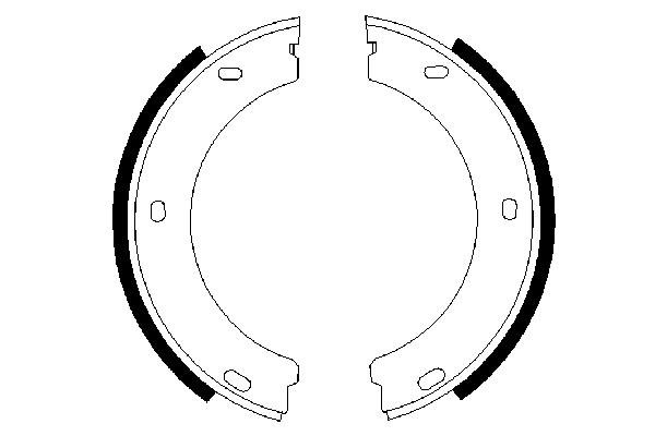BOSCH 0 986 487 383 Bremsbackensatz, Feststellbremse