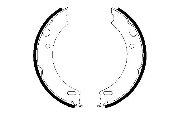 BOSCH 0 986 487 412 Bremsbackensatz, Feststellbremse