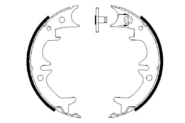 BOSCH 0 986 487 602 Bremsbackensatz, Feststellbremse