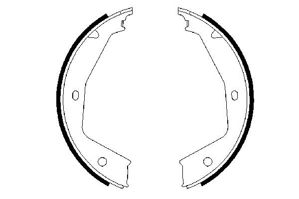 BOSCH 0 986 487 606 Bremsbackensatz, Feststellbremse