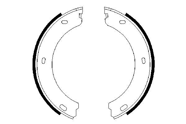 BOSCH 0 986 487 649 Bremsbackensatz, Feststellbremse