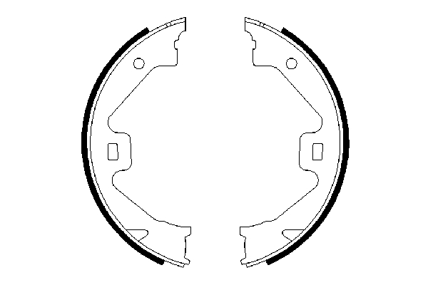 BOSCH 0 986 487 650 Bremsbackensatz, Feststellbremse