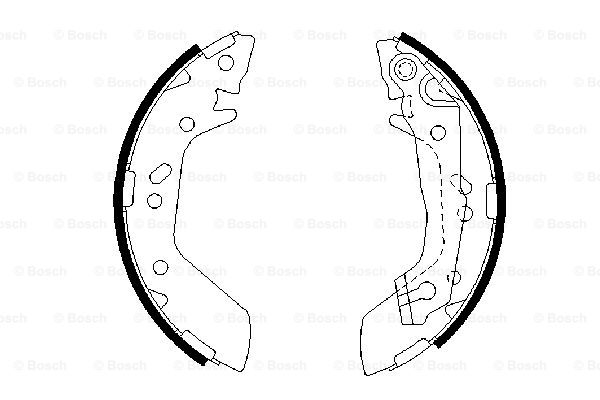 BOSCH 0 986 487 655 Kit ganasce freno-Kit ganasce freno-Ricambi Euro