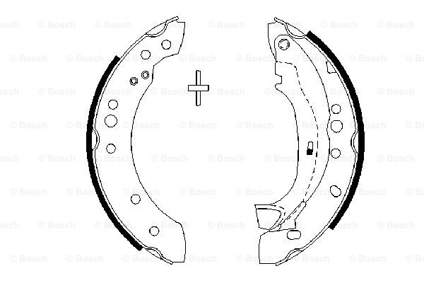 BOSCH 0 986 487 664 Kit ganasce freno-Kit ganasce freno-Ricambi Euro