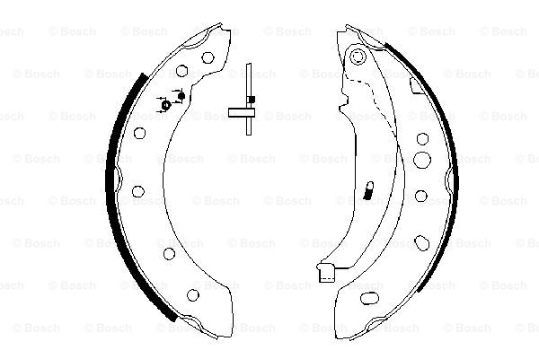 BOSCH 0 986 487 672 Kit ganasce freno